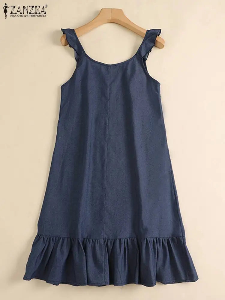 Bohemian Denim Sundress