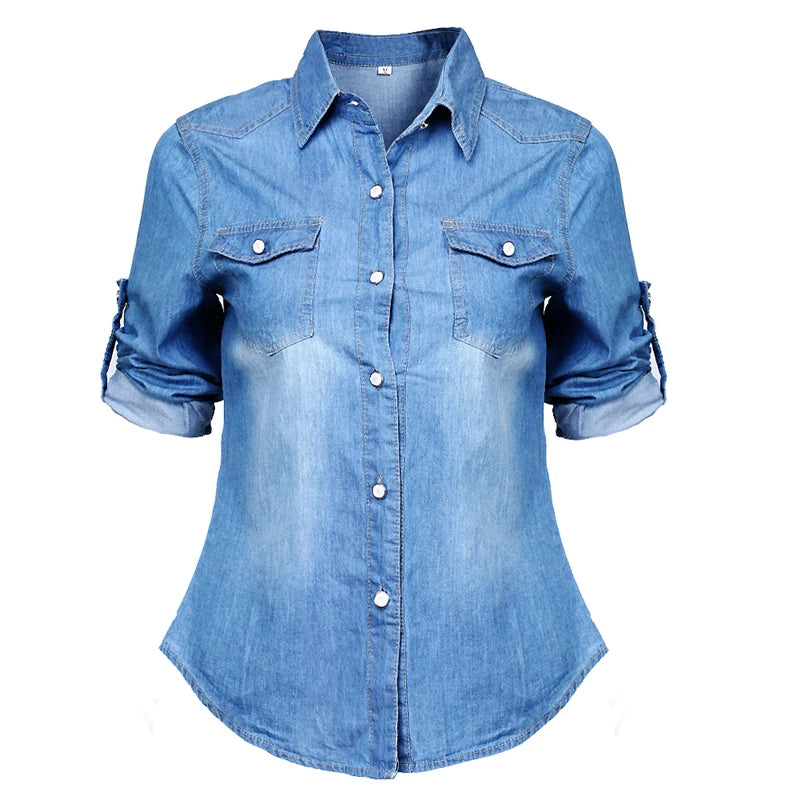 Casual Blue Denim Shirt